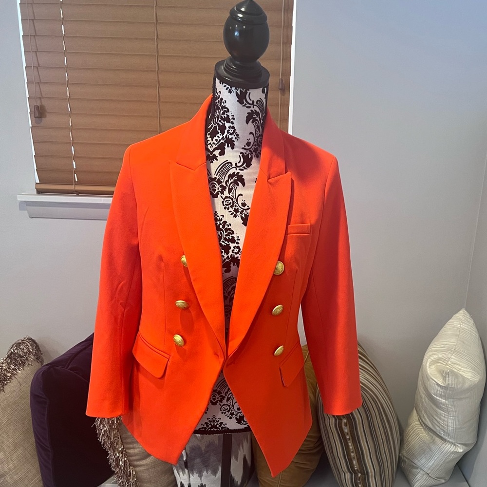 Vibrant Express Orange Blazer